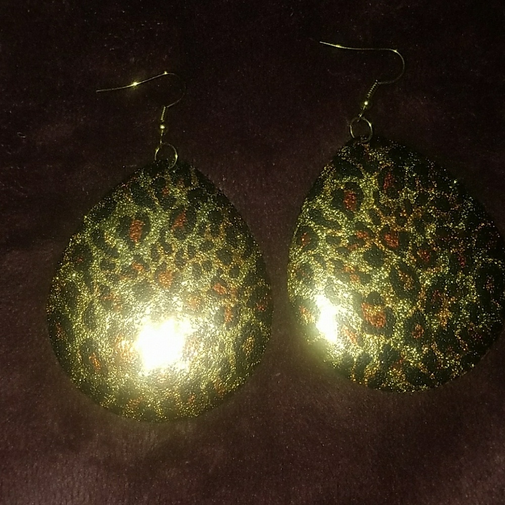 Leopard Print Earings
